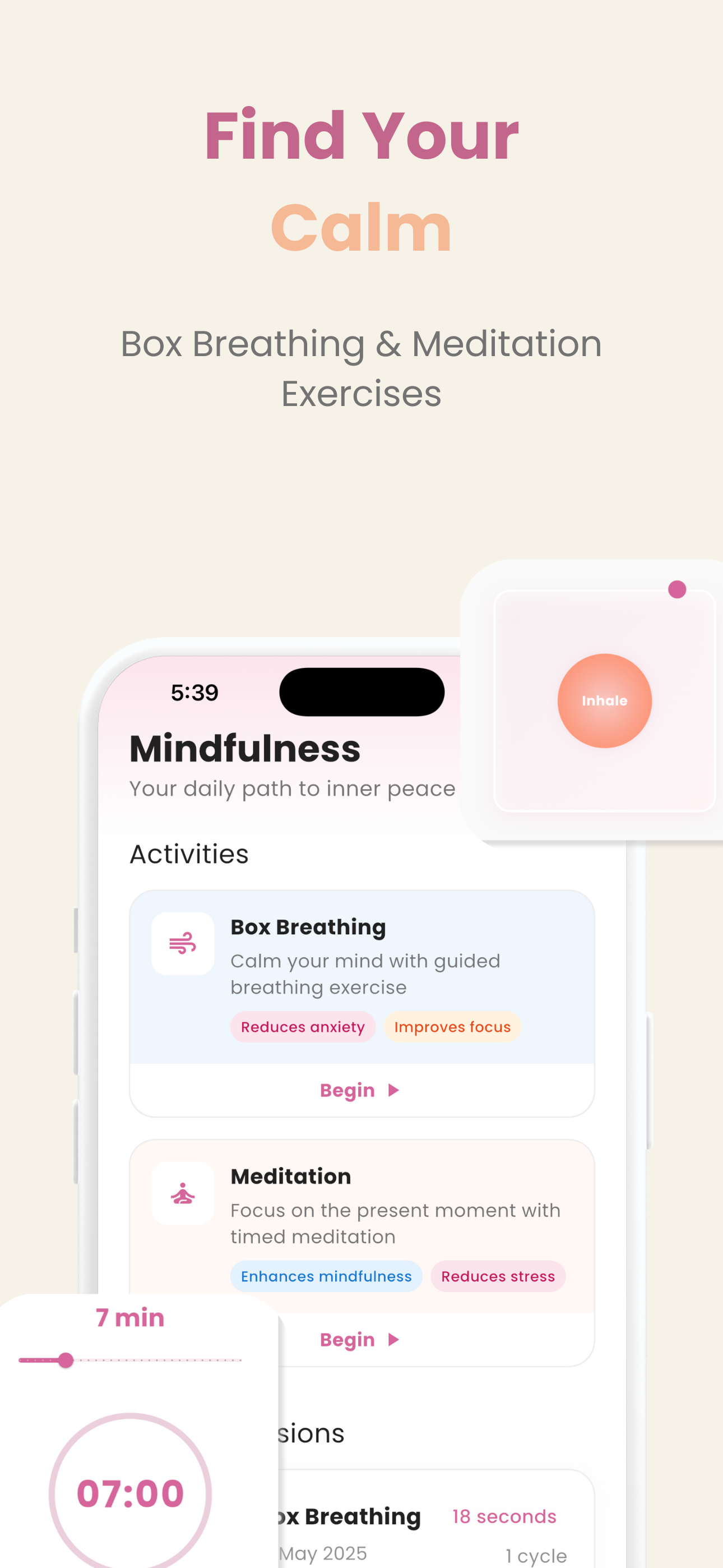 NeuroPeace App Screenshot - Mindfulness Exercises